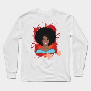 'Strong Black Afro Woman' Awesome Melanin Gift Long Sleeve T-Shirt